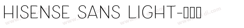Hisense Sans Light字体转换